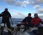 It might be cold but the crew of Wild Rose are still smiling